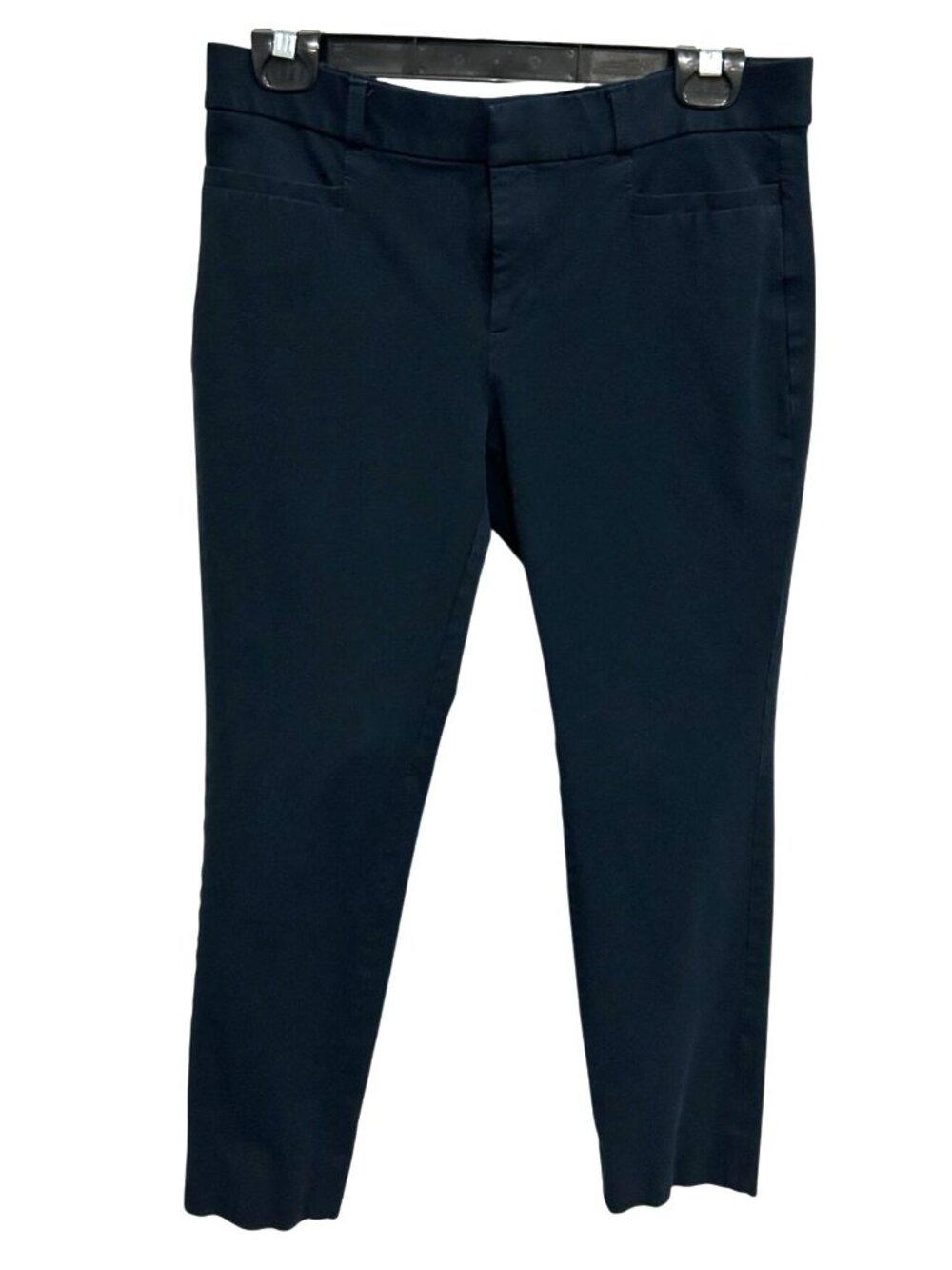 Banana Republic 6 Sloan Curvy Fit Ankle Pants Black Cotton Blend Timeless